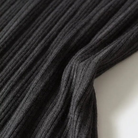 Mango MNG Short Knitted Turtleneck Sweater Dress Gray Size 8 NWT - Picture 4 of 10